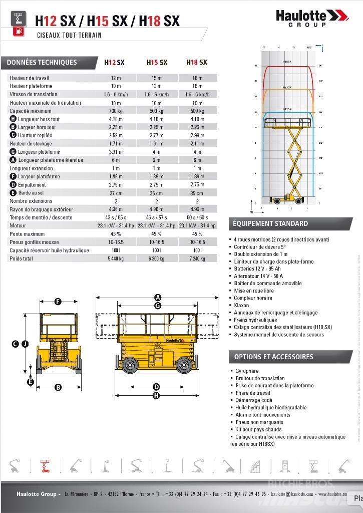 Haulotte H 15 SX Scheren-Arbeitsbühnen