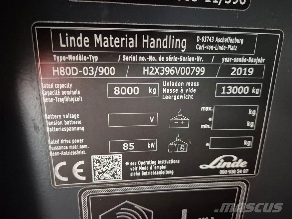 Linde H80D-03/900 Diesel Stapler