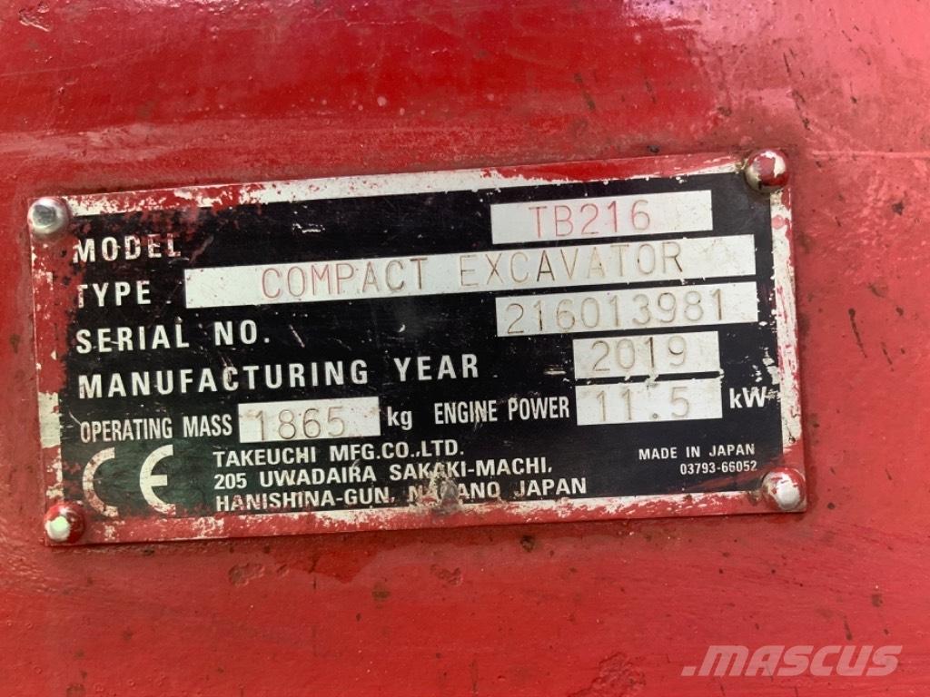 Takeuchi TB 216 Minibagger < 7t