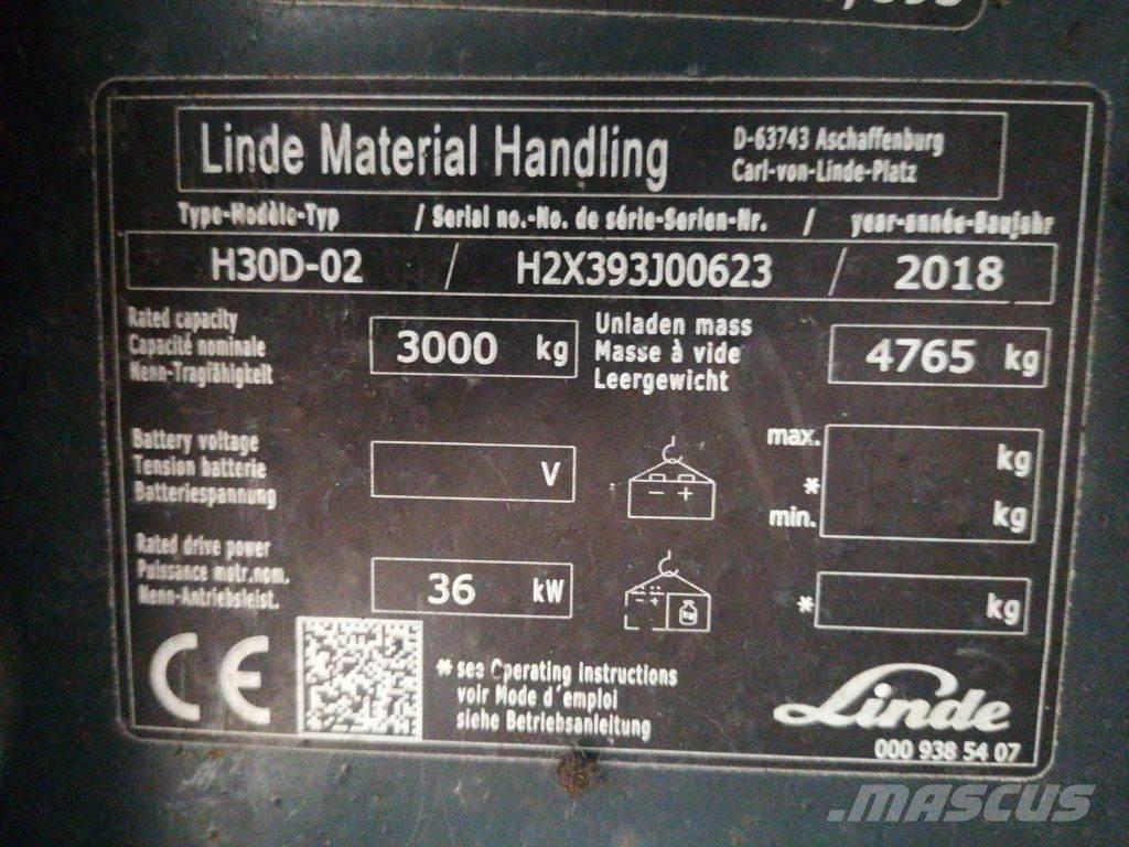 Linde H30D-02 Diesel Stapler