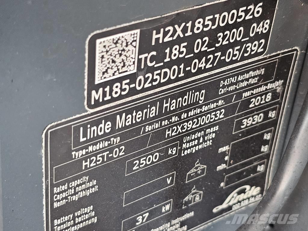 Linde H25T-02 Gas Stapler