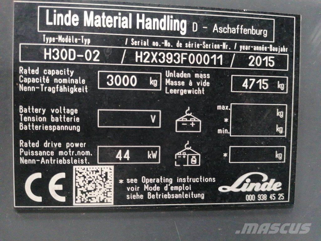 Linde H30D-02 Diesel Stapler