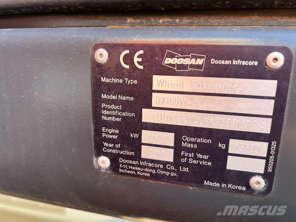 Doosan DX160W-5 Mobilbagger