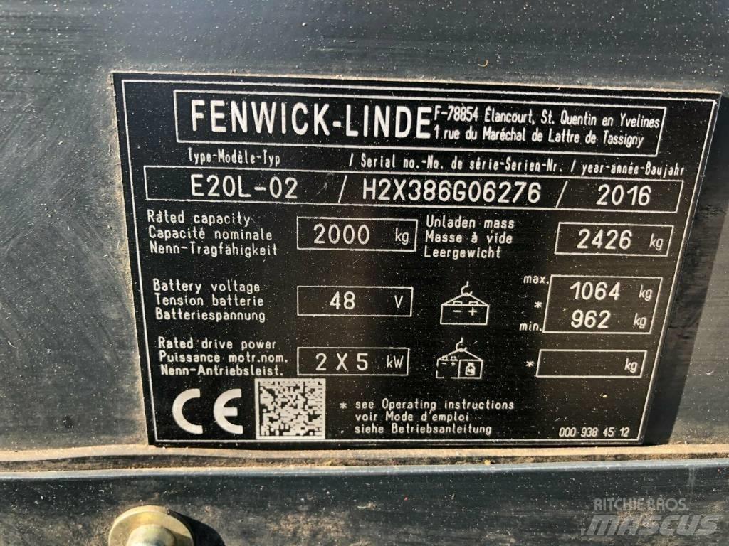 Linde E 20 L-02 Elektro Stapler