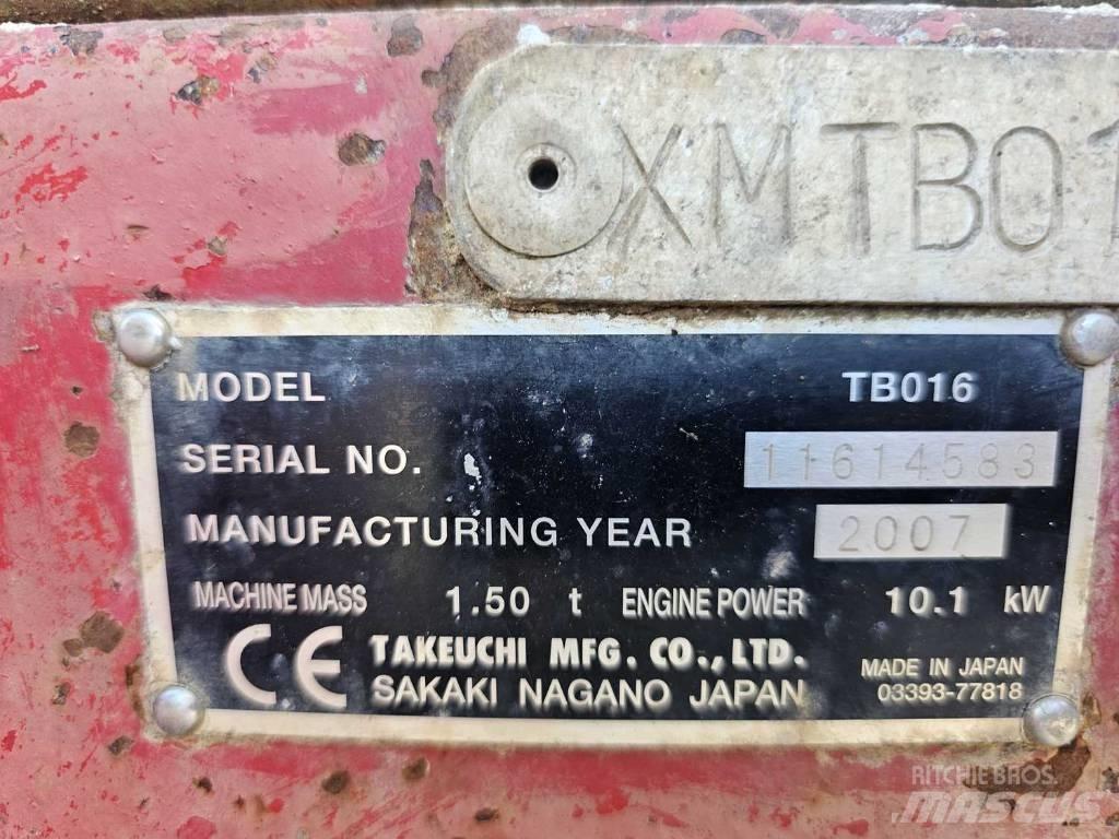 Takeuchi TB 016 Minibagger < 7t