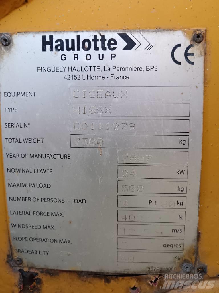 Haulotte H 18 SX Scheren-Arbeitsbühnen