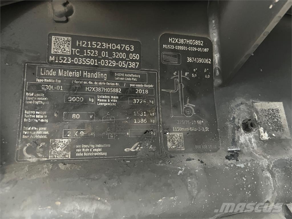 Linde E30L-01 Elektro Stapler