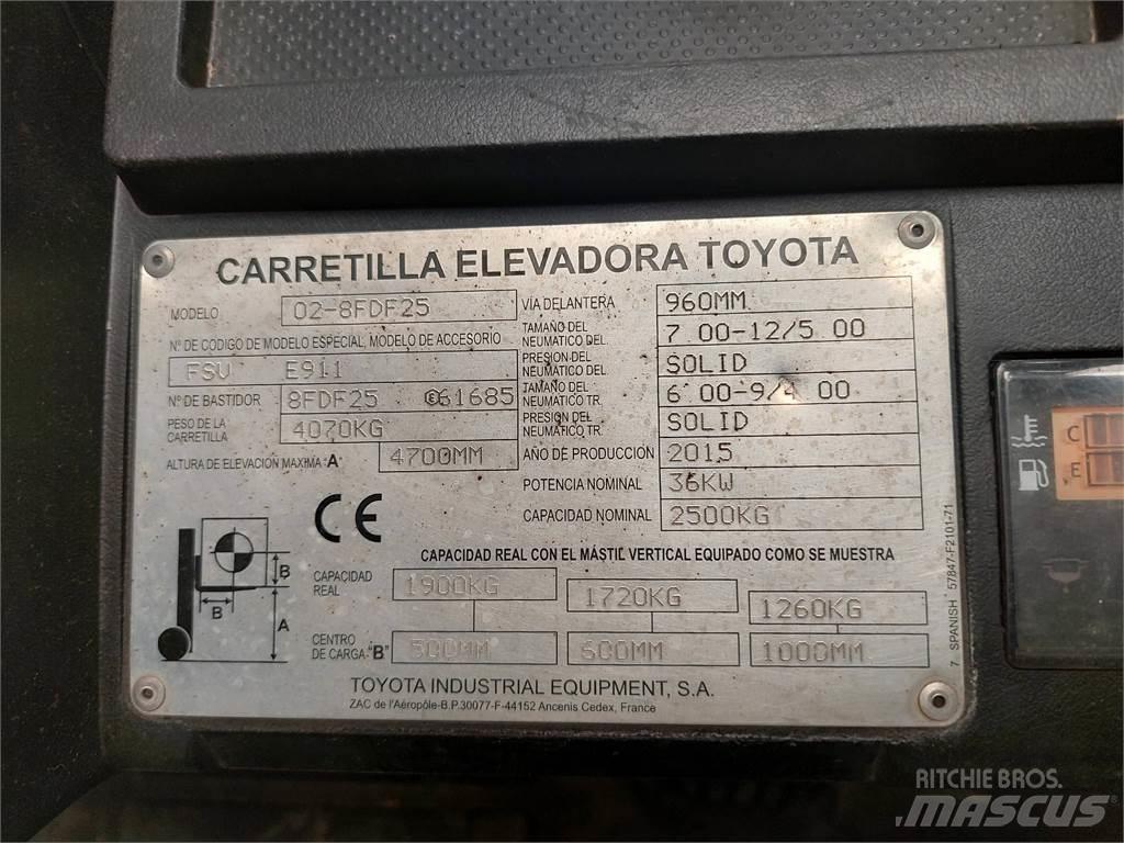 Toyota 02 8FDF25 Diesel Stapler