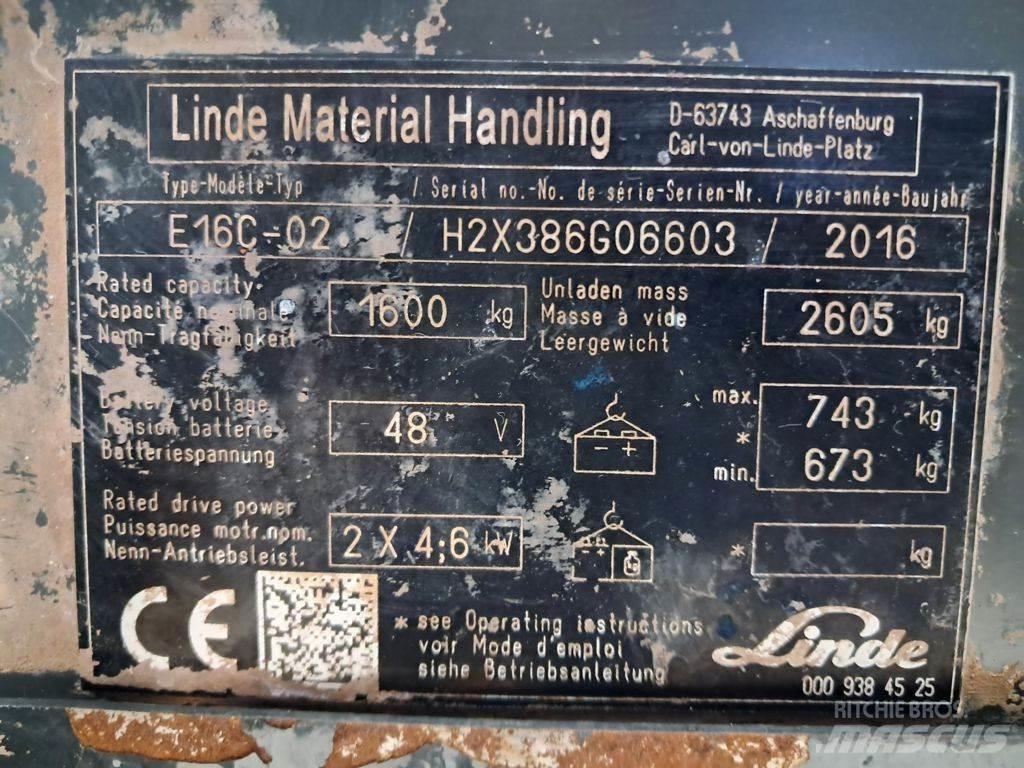 Linde E16C-03 Elektro Stapler