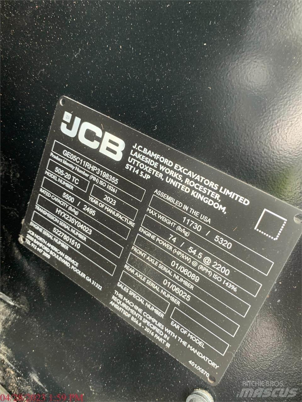 JCB 505-20TC Teleskoplader
