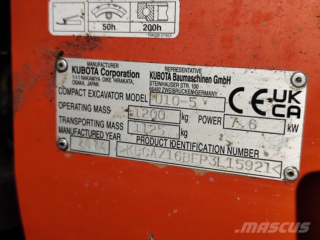 Kubota U 10-5 Minibagger < 7t