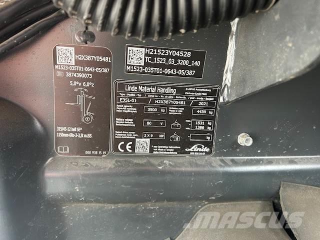 Linde E35L Elektro Stapler