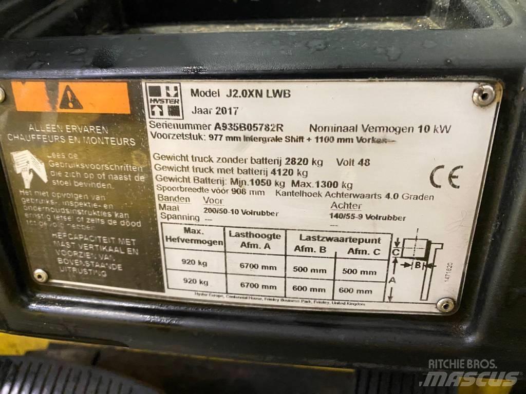 Hyster J 2.0 XNT LWB Elektro Stapler