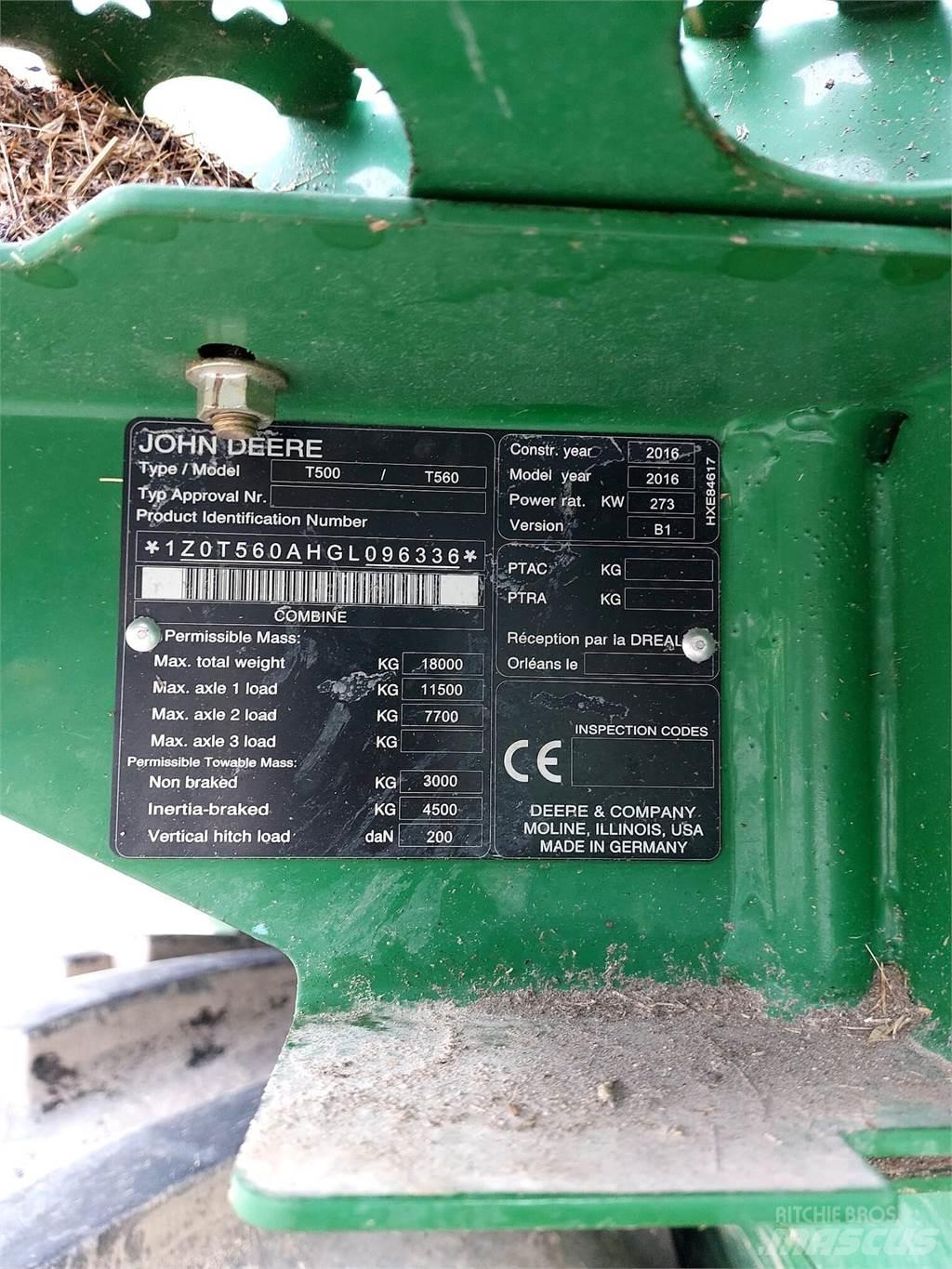 John Deere T560 Mähdrescher
