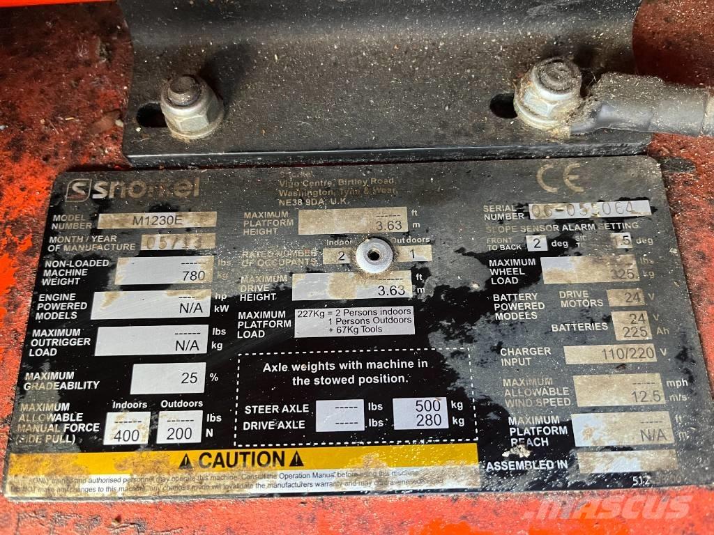 Snorkel TM 12 Personenaufzüge