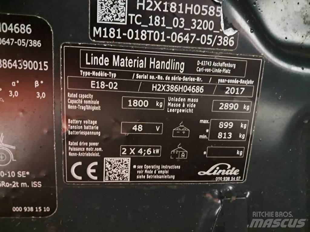 Linde E18-02 Elektro Stapler