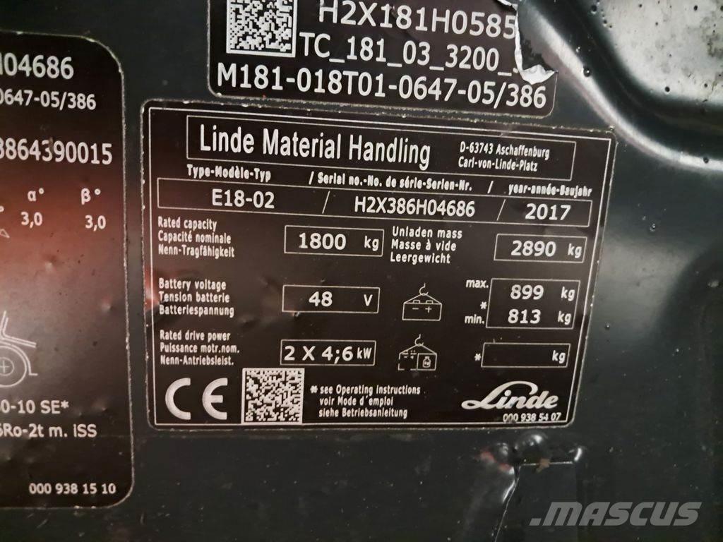 Linde E18-02 Elektro Stapler
