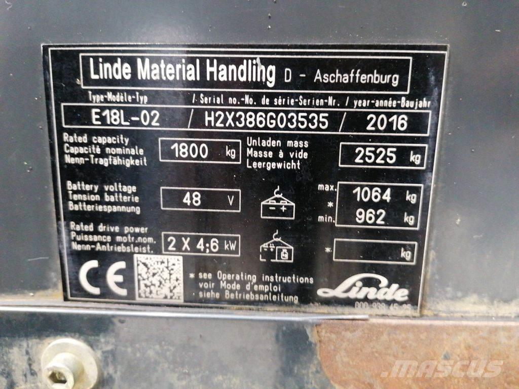 Linde E18L-02 Elektro Stapler