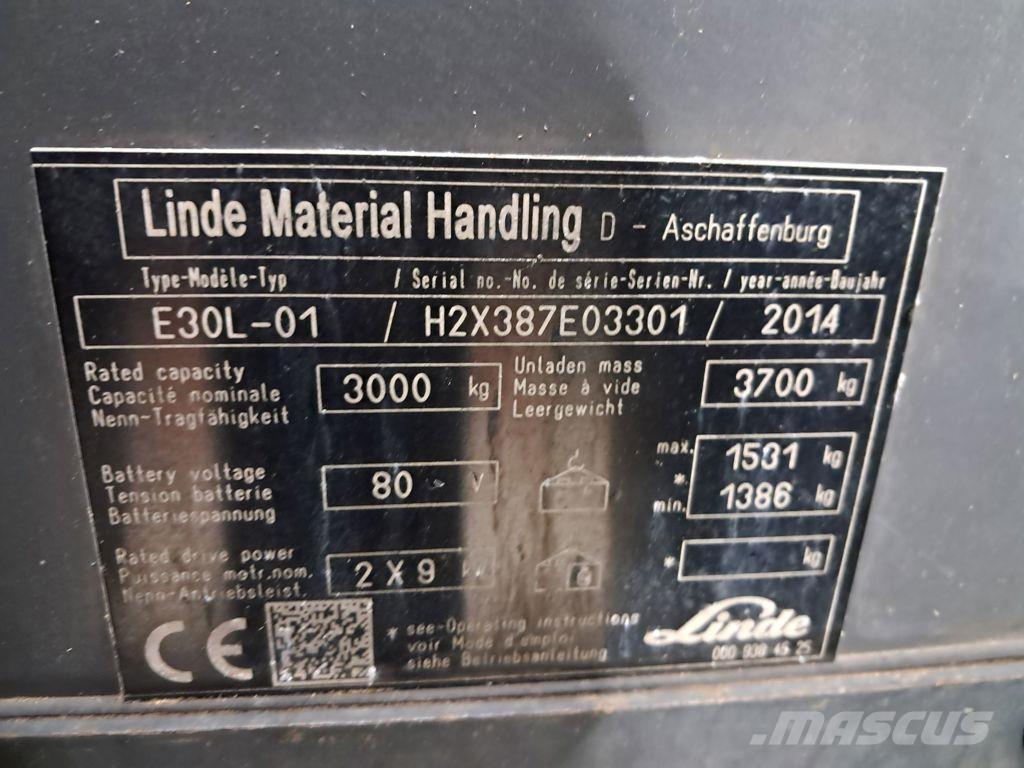 Linde E30L-01 Elektro Stapler