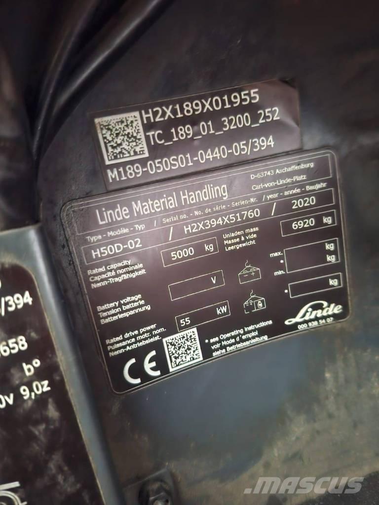 Linde H50D-02 Diesel Stapler