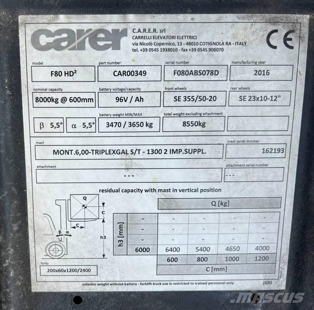 Carer F80 Elektro Stapler