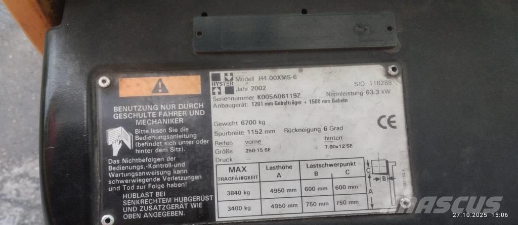 Hyster H4.00XMS-6 Gas Stapler