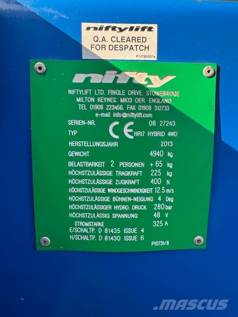 Niftylift HR 17 D E Gelenkteleskoparbeitsbühnen