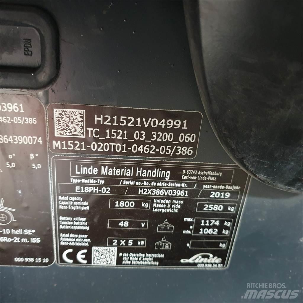 Linde E18PH Elektro Stapler