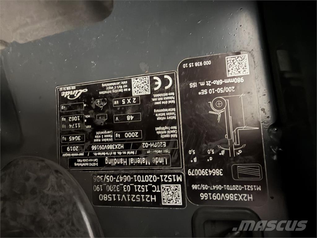 Linde E 20PH-02 Elektro Stapler