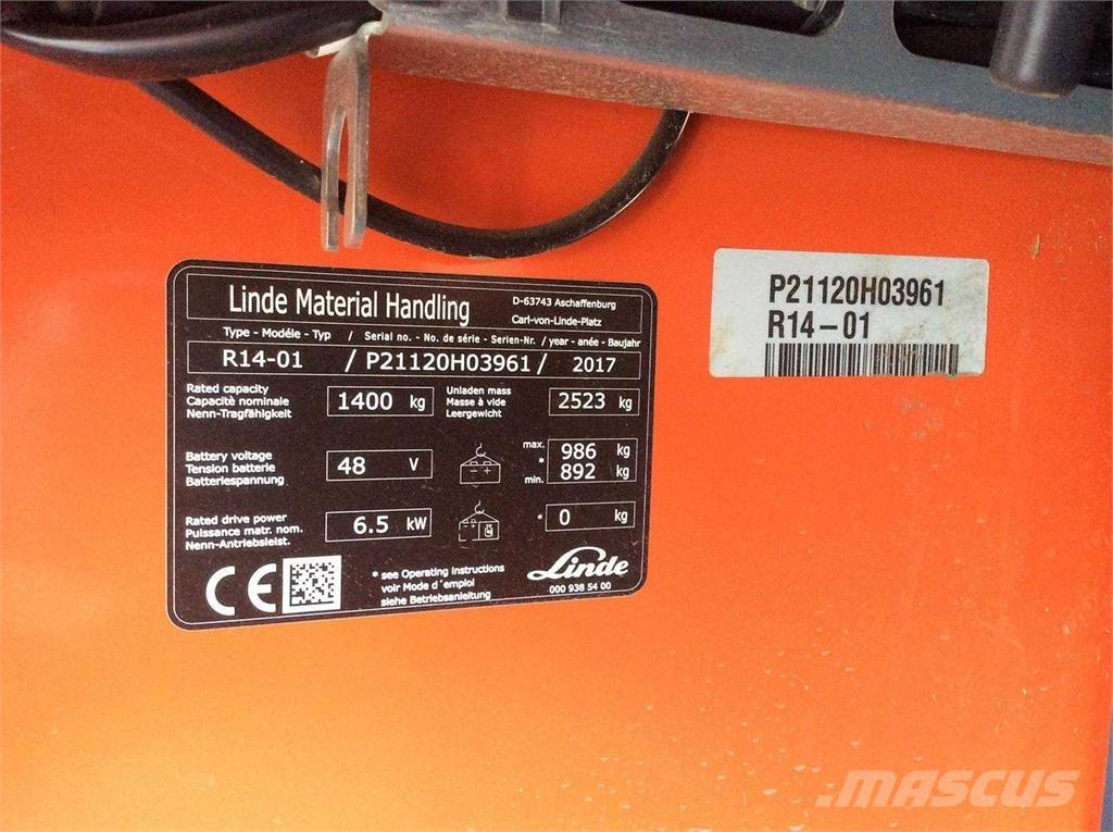 Linde R14 Schubmaststapler
