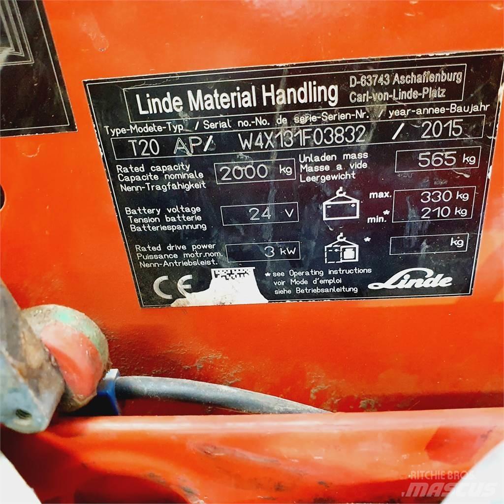 Linde T20AP kurz Niedergabelstapler