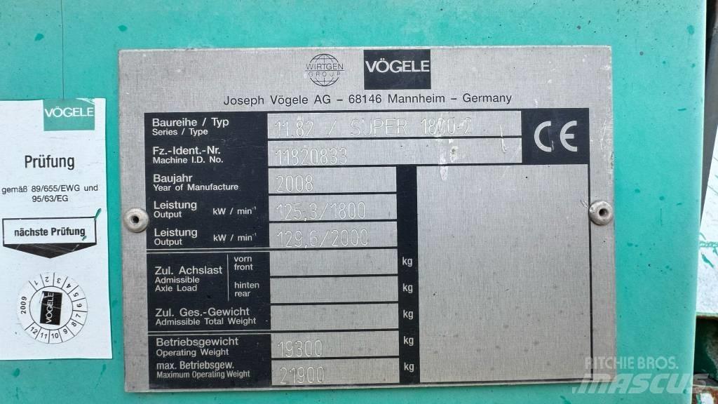Vögele Super 1800-2 Strassenfertiger