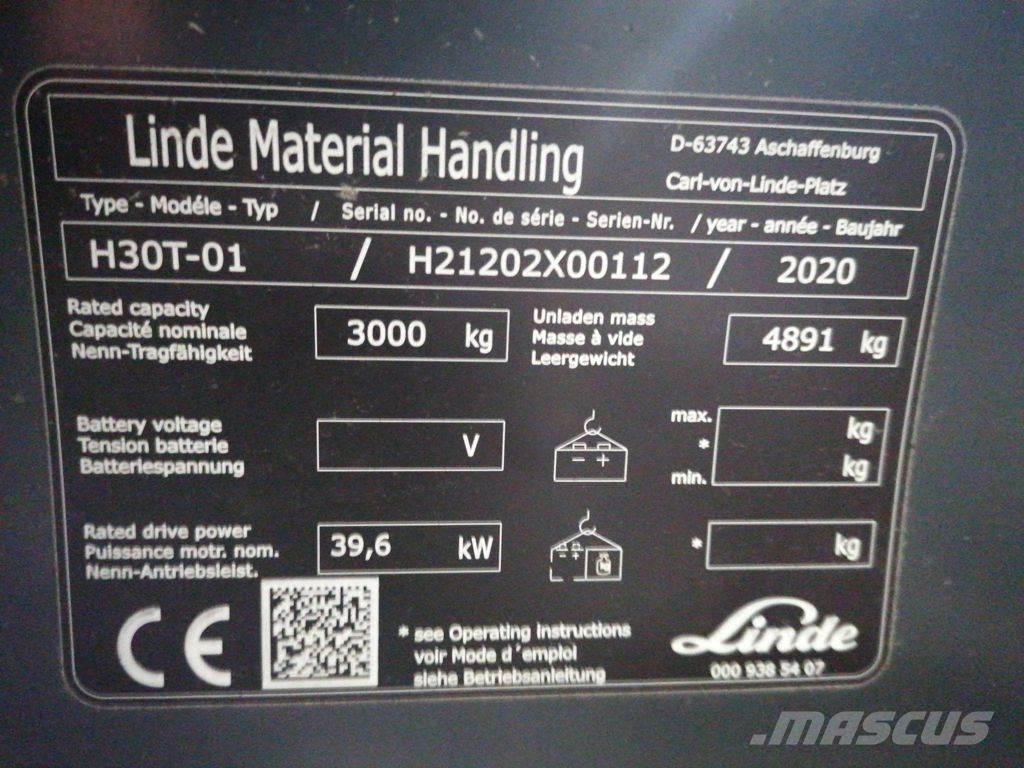 Linde H30T-01 Gas Stapler