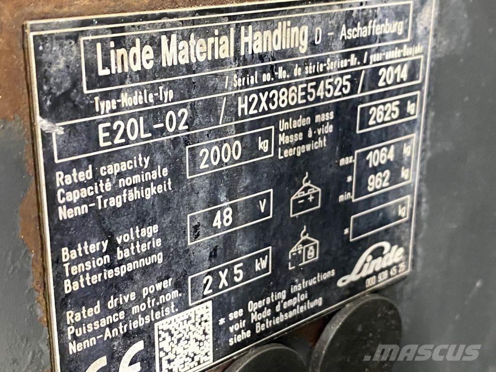Linde E20L-02 Elektro Stapler