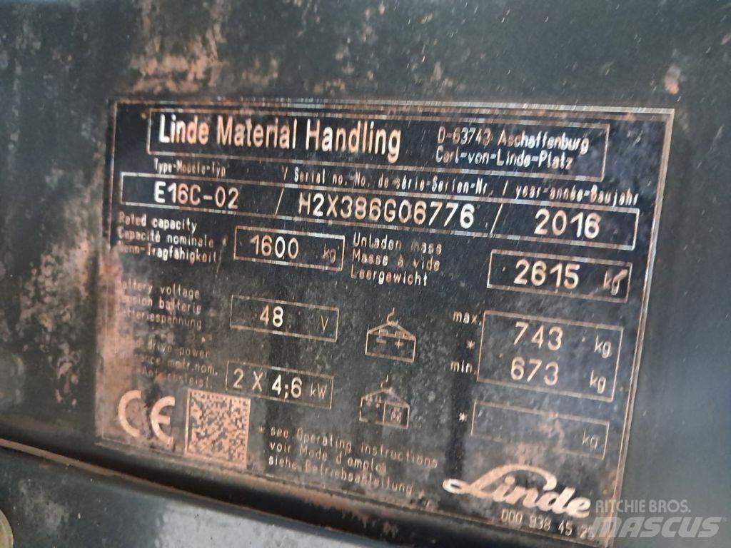 Linde E16C-02 Elektro Stapler