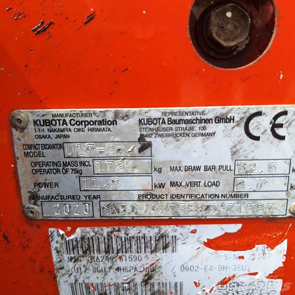 Kubota U 17-3 Minibagger < 7t