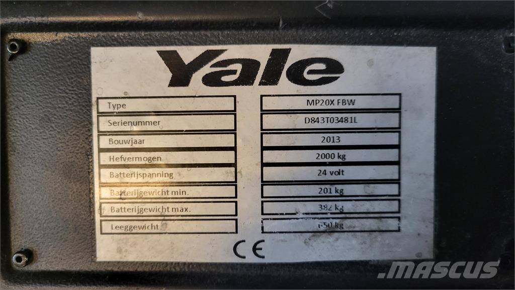 Yale MP20X 2013 Deichselstapler