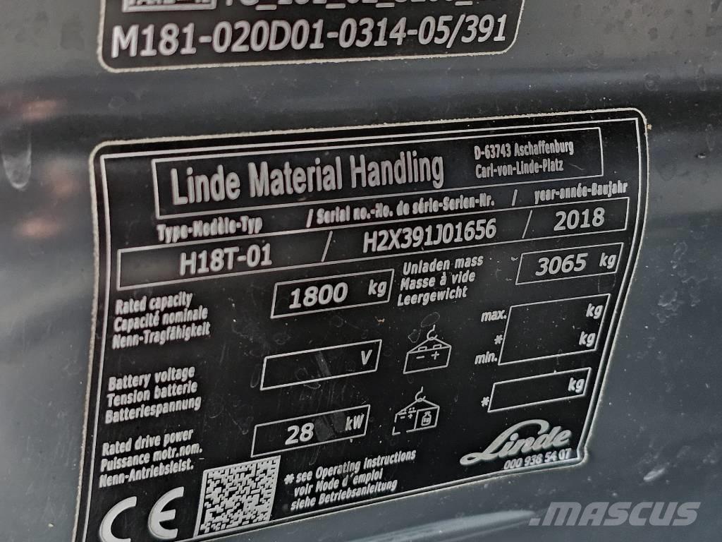 Linde H18T-01 Gas Stapler