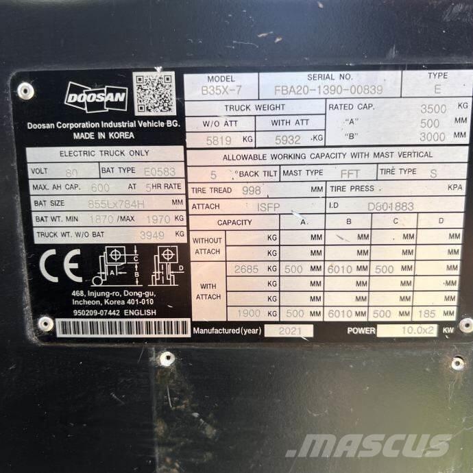 Doosan B35X-7 Andere Gabelstapler
