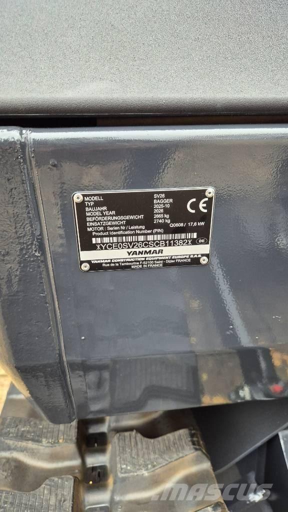 Yanmar SV26 Advance Minibagger < 7t