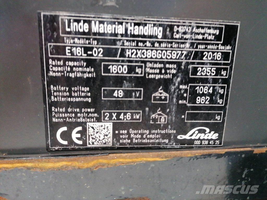 Linde E16L-02 Elektro Stapler