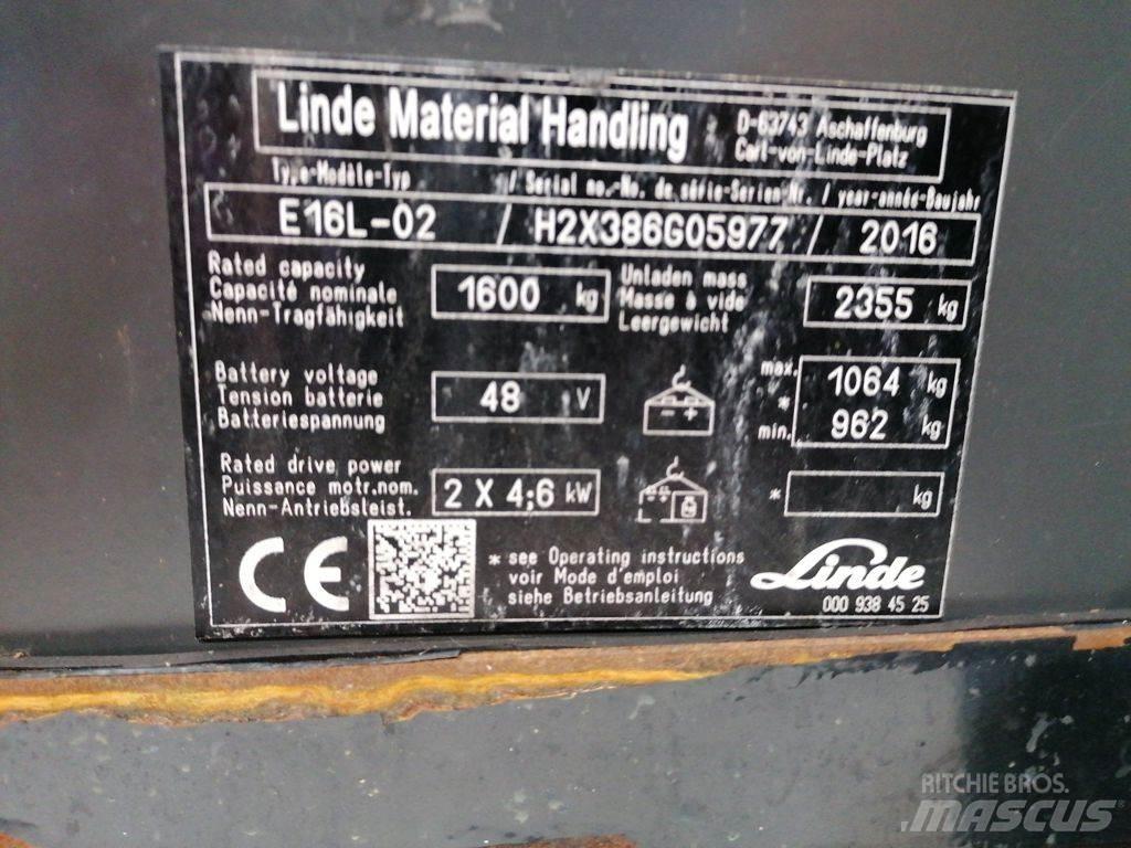 Linde E16L-02 Elektro Stapler