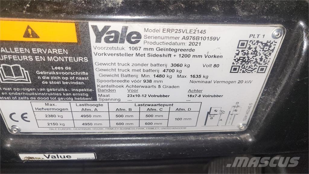 Yale ERP25VL 2021 Elektro Stapler