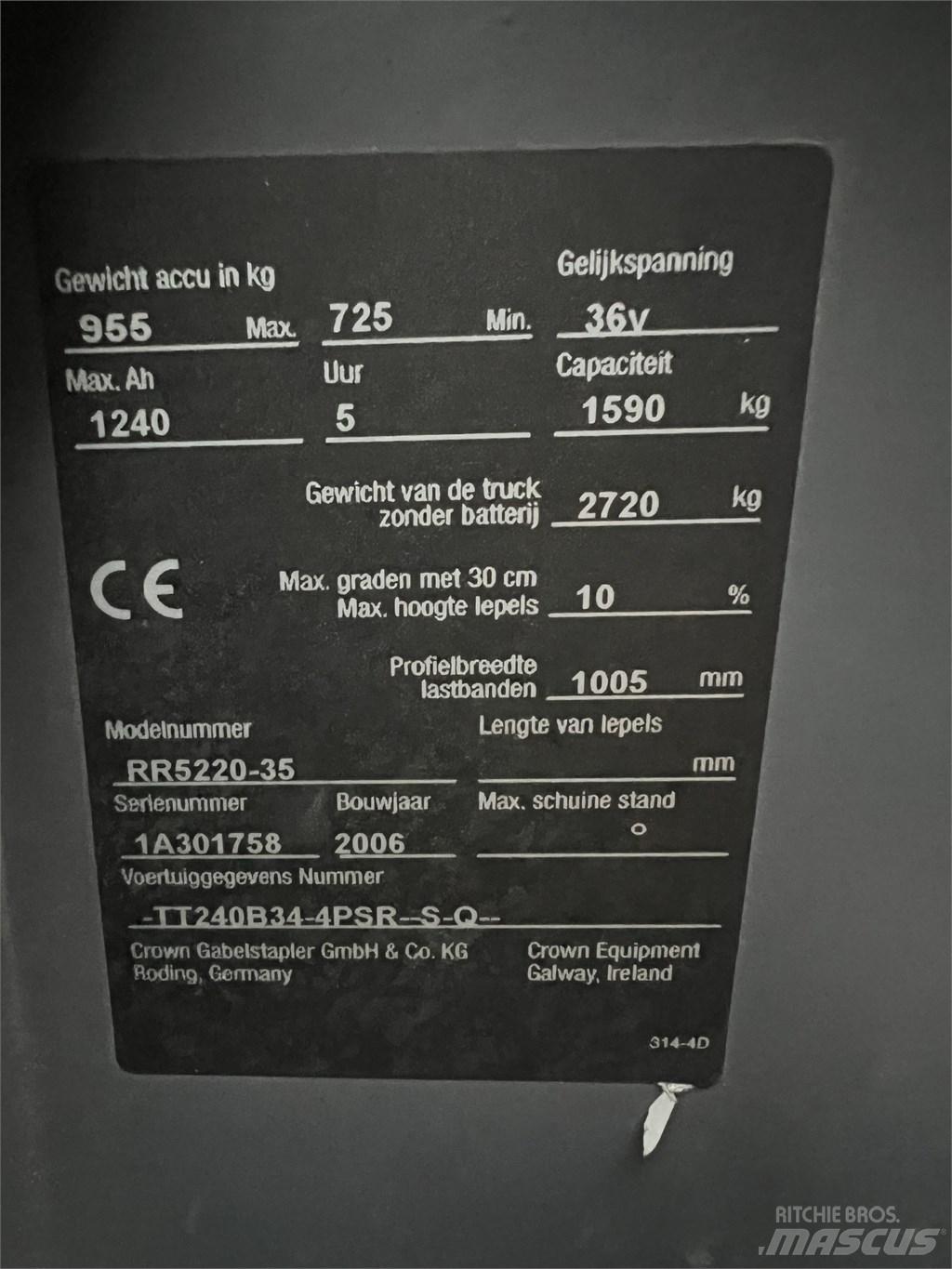Crown RR 5220-35 Elektro Stapler