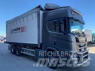 Scania R580 Flisbil Holztransportanhänger