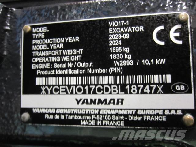 Yanmar Vio 17 Minibagger < 7t