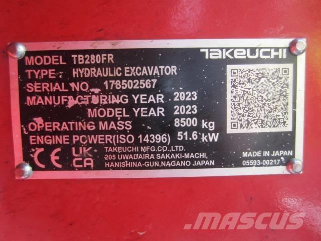 Takeuchi TB 280 FR Midibagger  7t - 12t