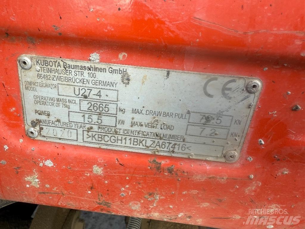 Kubota U 27-4 Minibagger < 7t