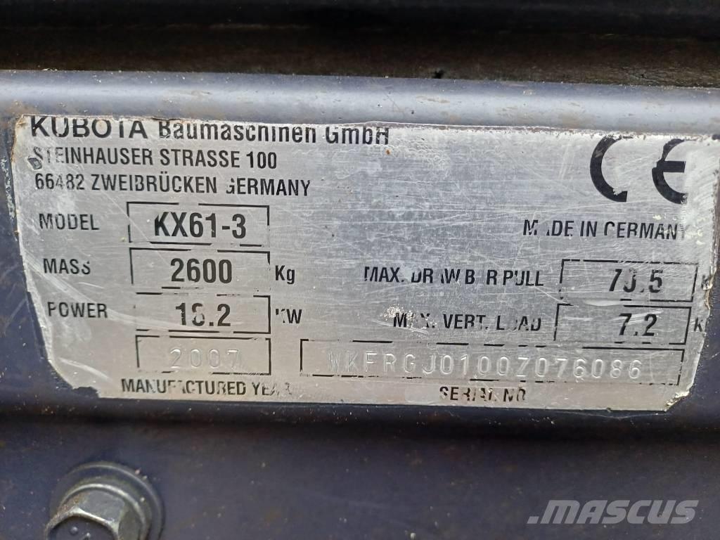 Kubota KX 61-3 Minibagger < 7t