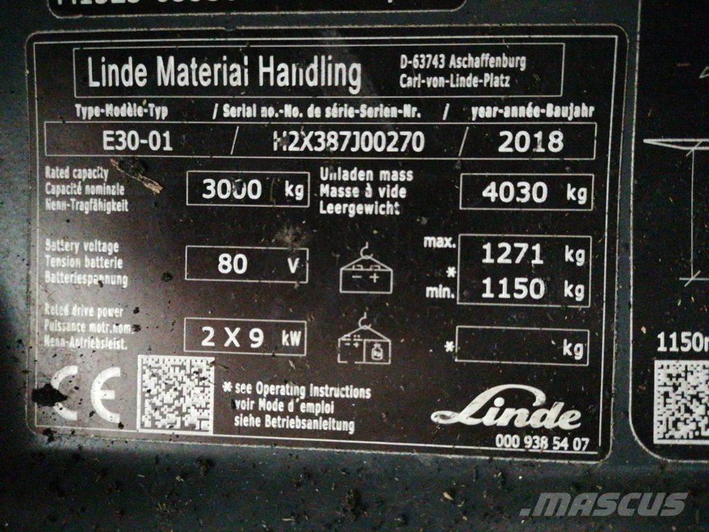 Linde E30-01 Elektro Stapler